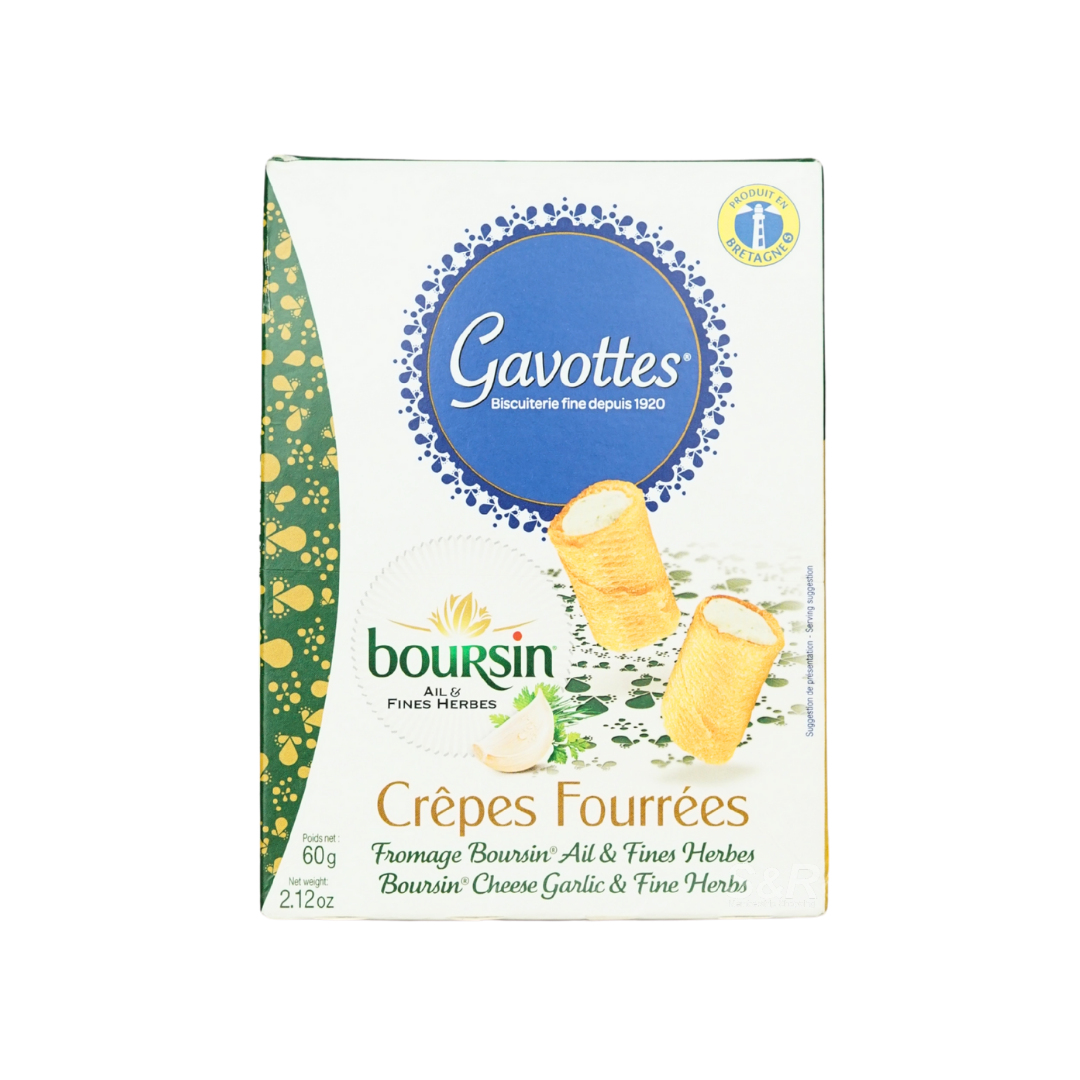 Gavottes Crêpes Fourrées Boursin Cheese Garlic & Fine Herbs 60g